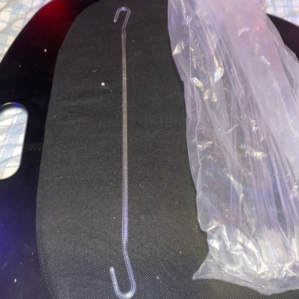 New Plastic hooks double sided bendable for retail purpose clear